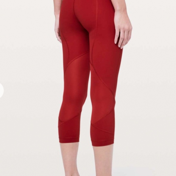 Lululemon Pace Rival Crop *22" Dark Red Size 2 - Picture 3 of 4